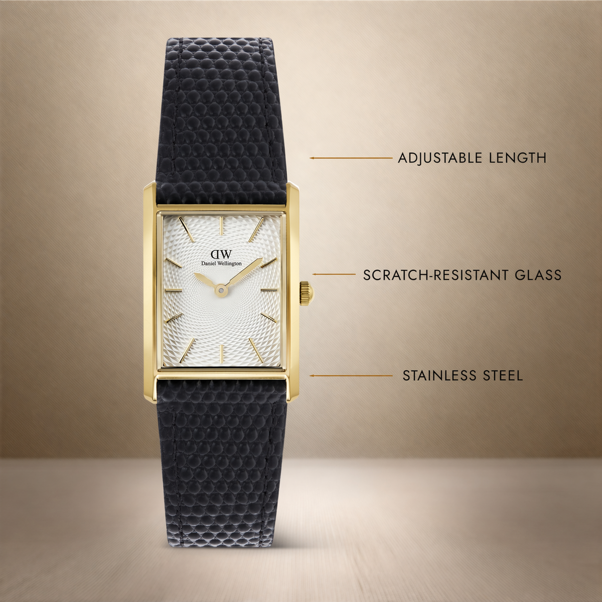 Bound Black Lizard Guilloché Gold
