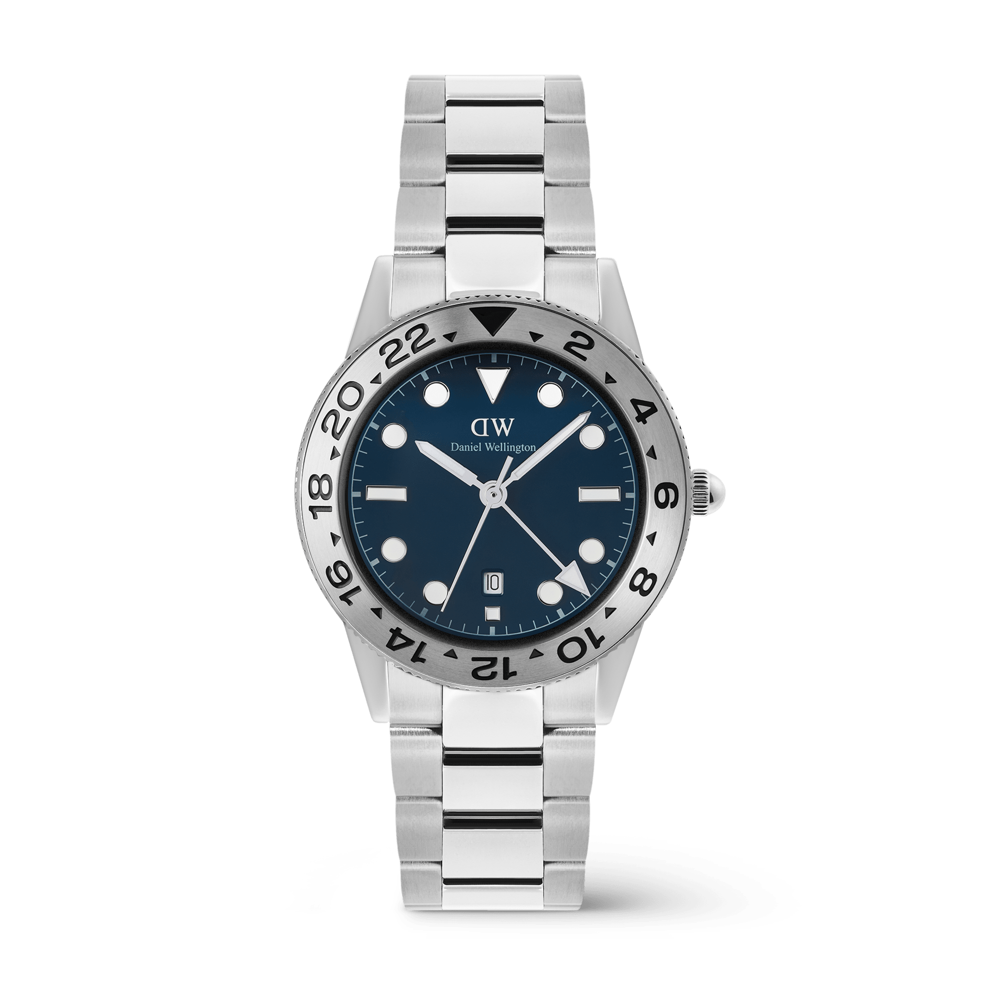 Iconic GMT Link Brushed Bezel Silver Iconic GMT Link Brushed Bezel Silver