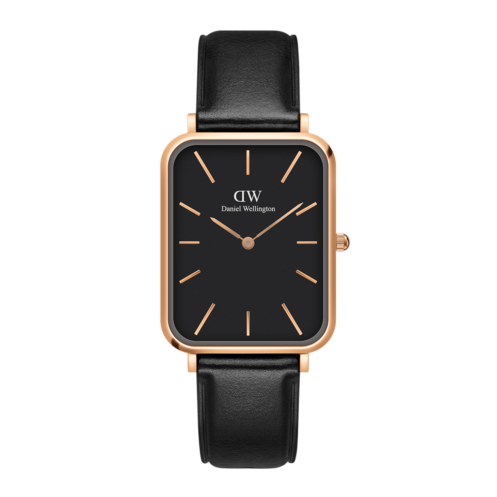 Quadro Square watch in black for women DW - Main Image