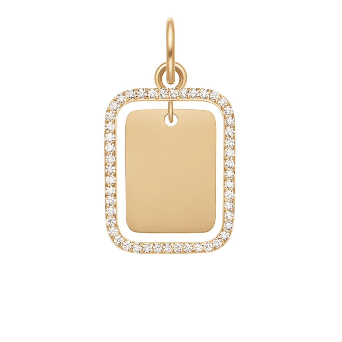 Rectangular Crystal Frame Pendant G