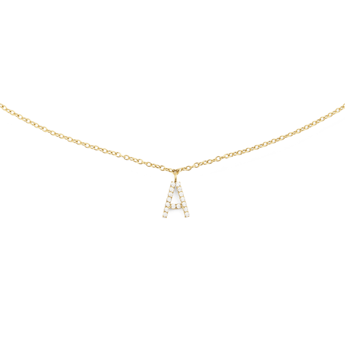 Letter Necklace Gold