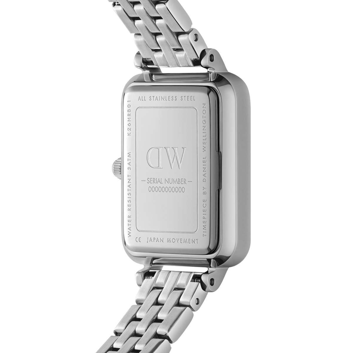 Quadro Roman Numerals 5-Link Silver