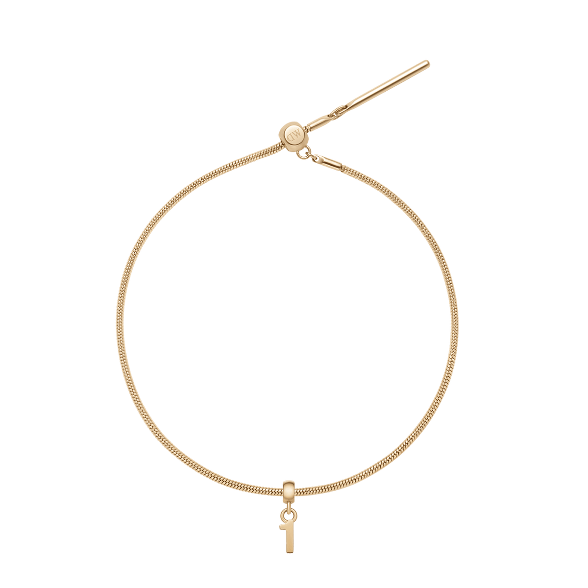 Number Gold Charm + Snake Bracelet G
