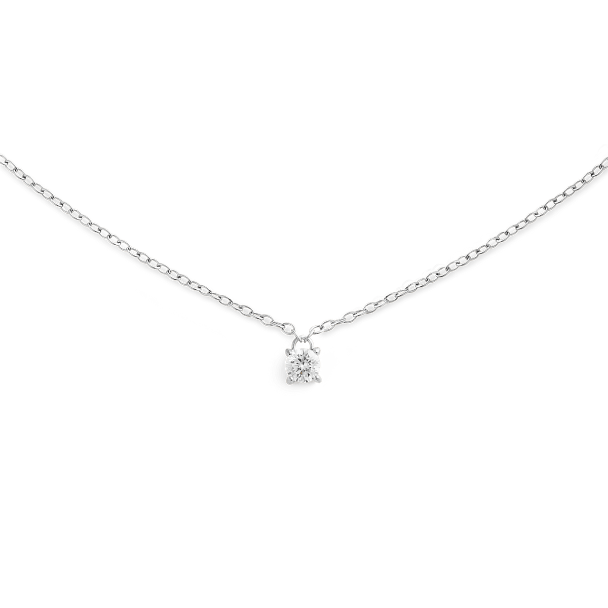 Mirelle Solitaire Necklace Silver