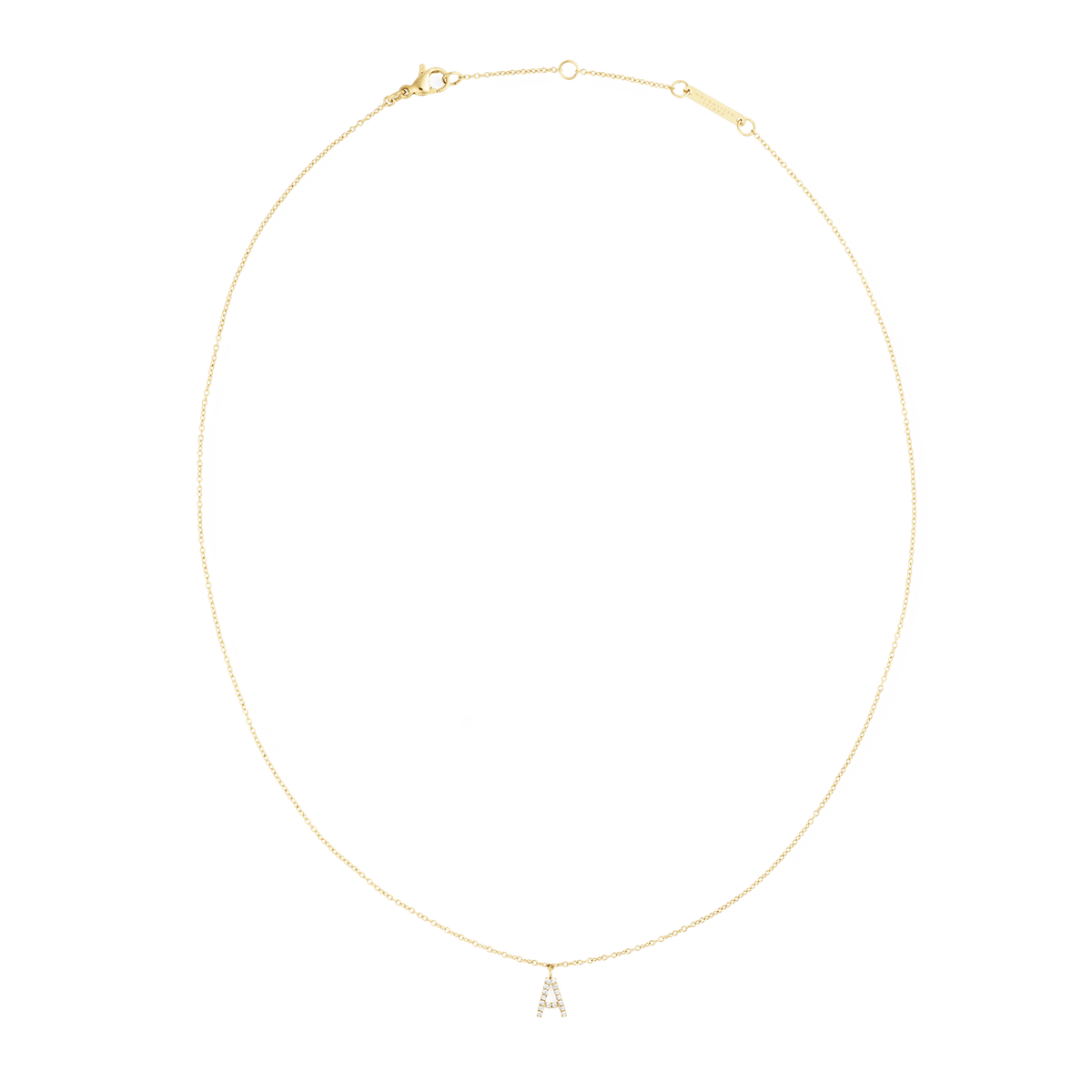 Letter Necklace Gold