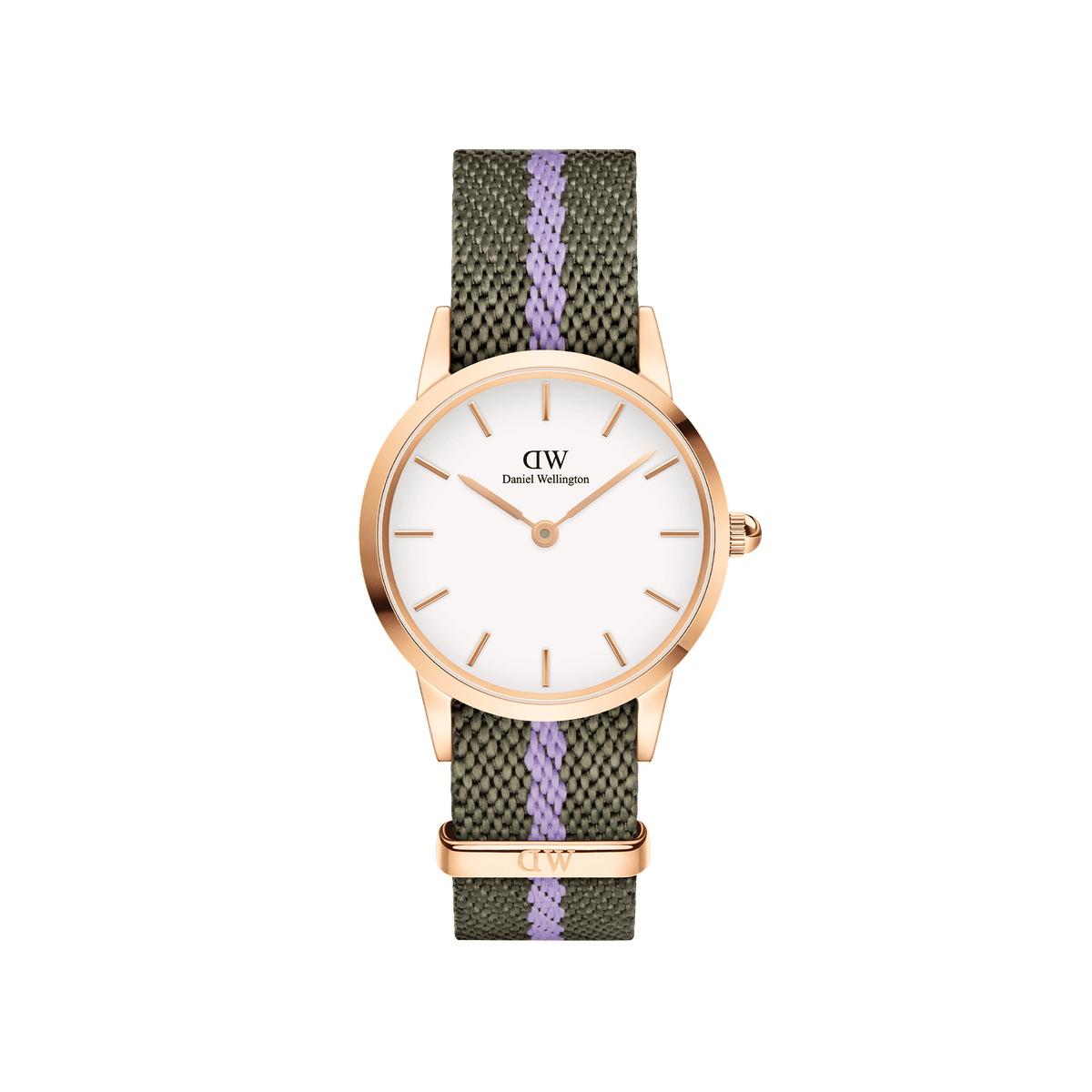 Iconic NATO Green/Purple Rose Gold