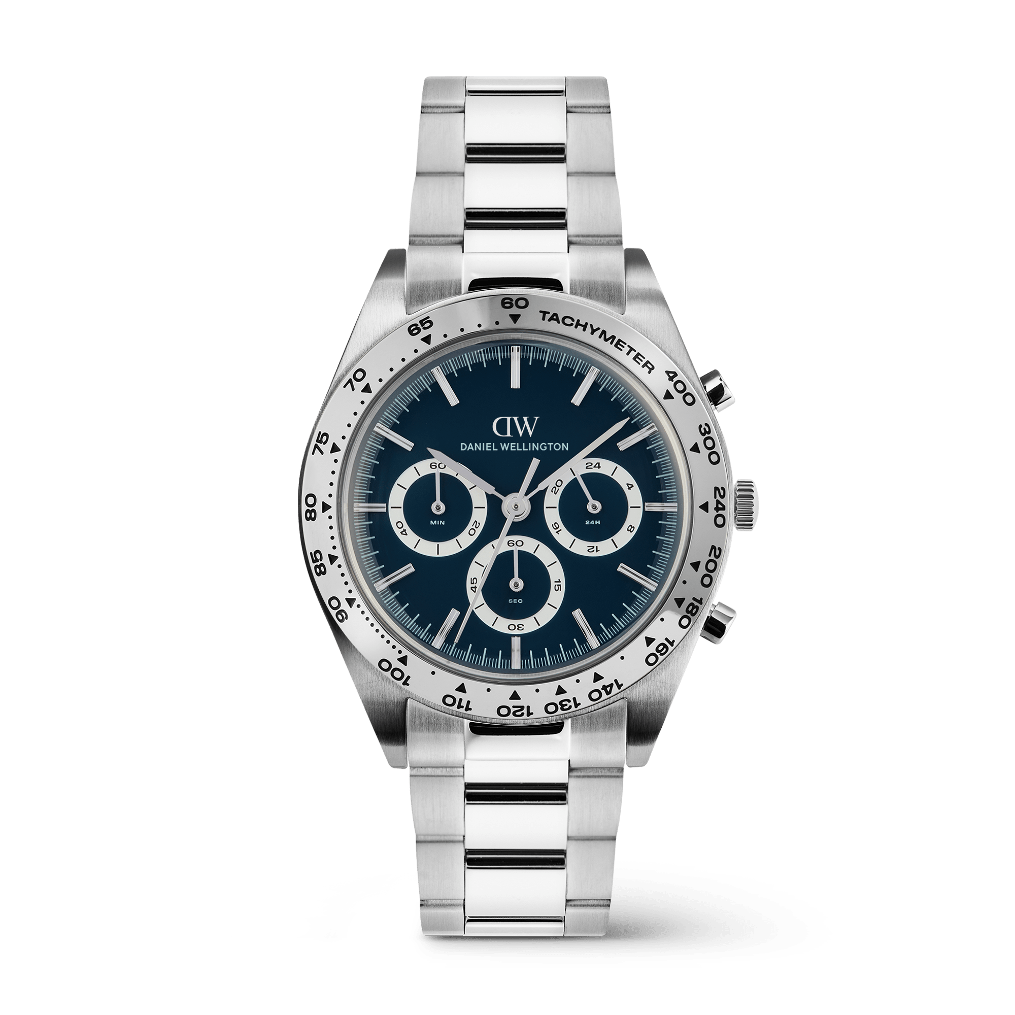 時計 Daniel Wellington Iconic Tachymeter 3-Link Arctic Silver