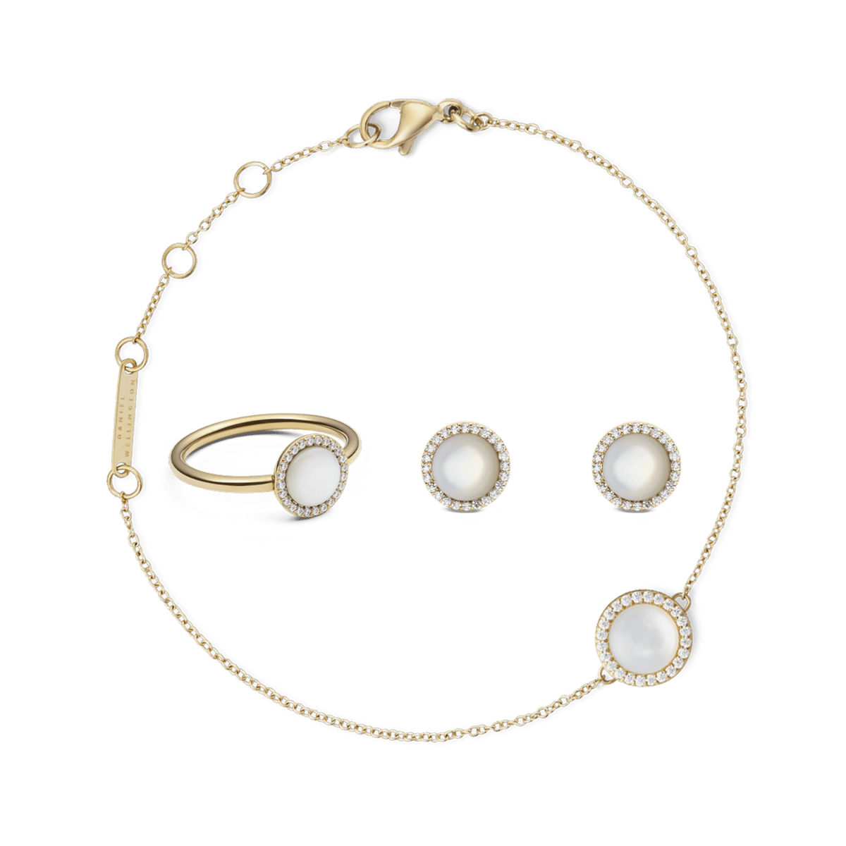 Audrey Mother Of Pearl Gold Set