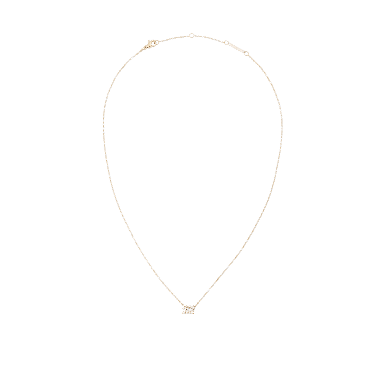 Crystal Zodiac Chain Necklace Gold