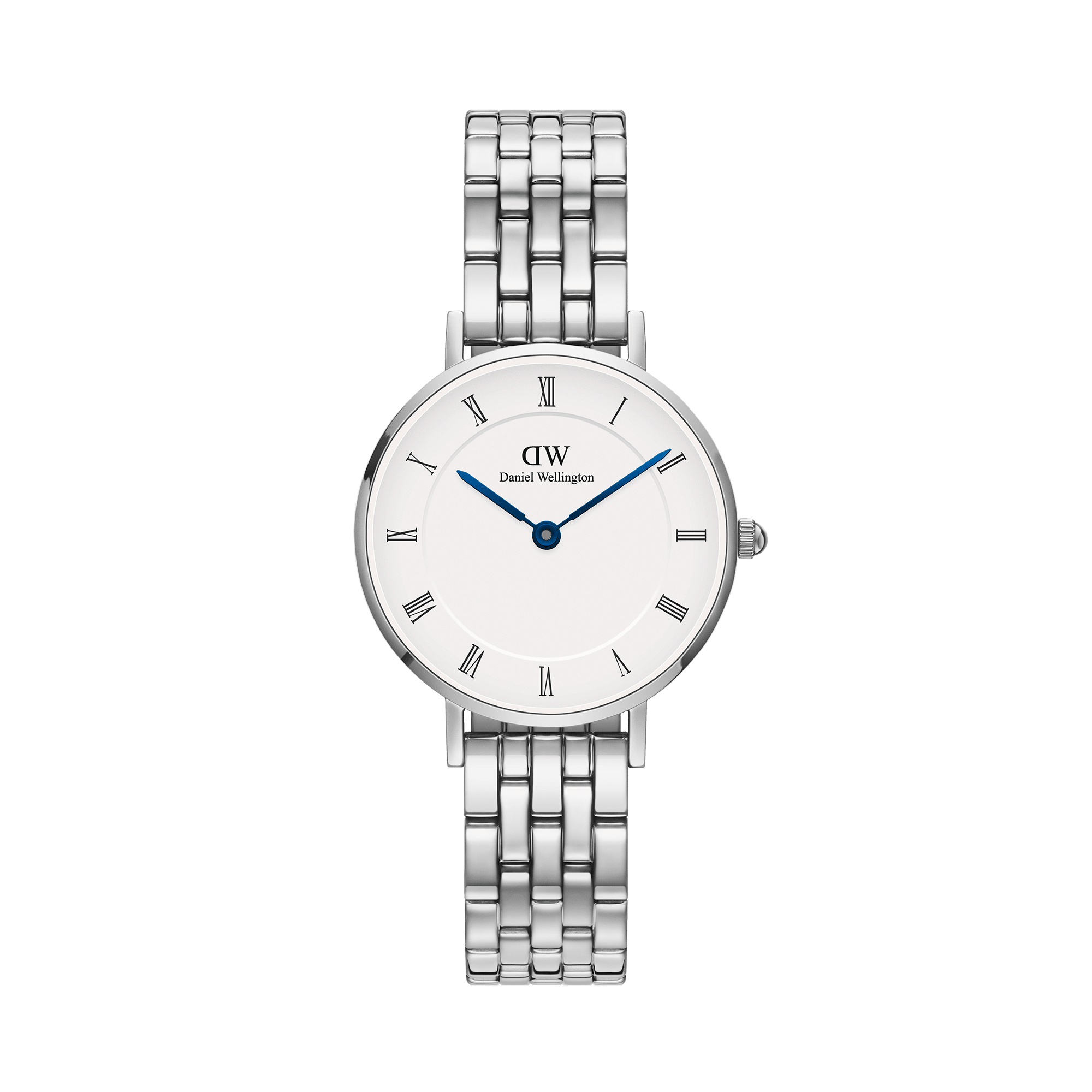 Petite Roman Numerals 5-Link Silver - Main Image