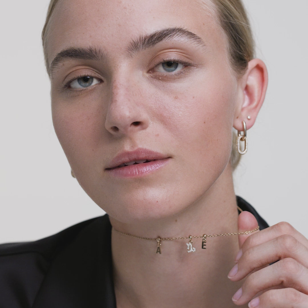 Crystal Zodiac Charm Gold