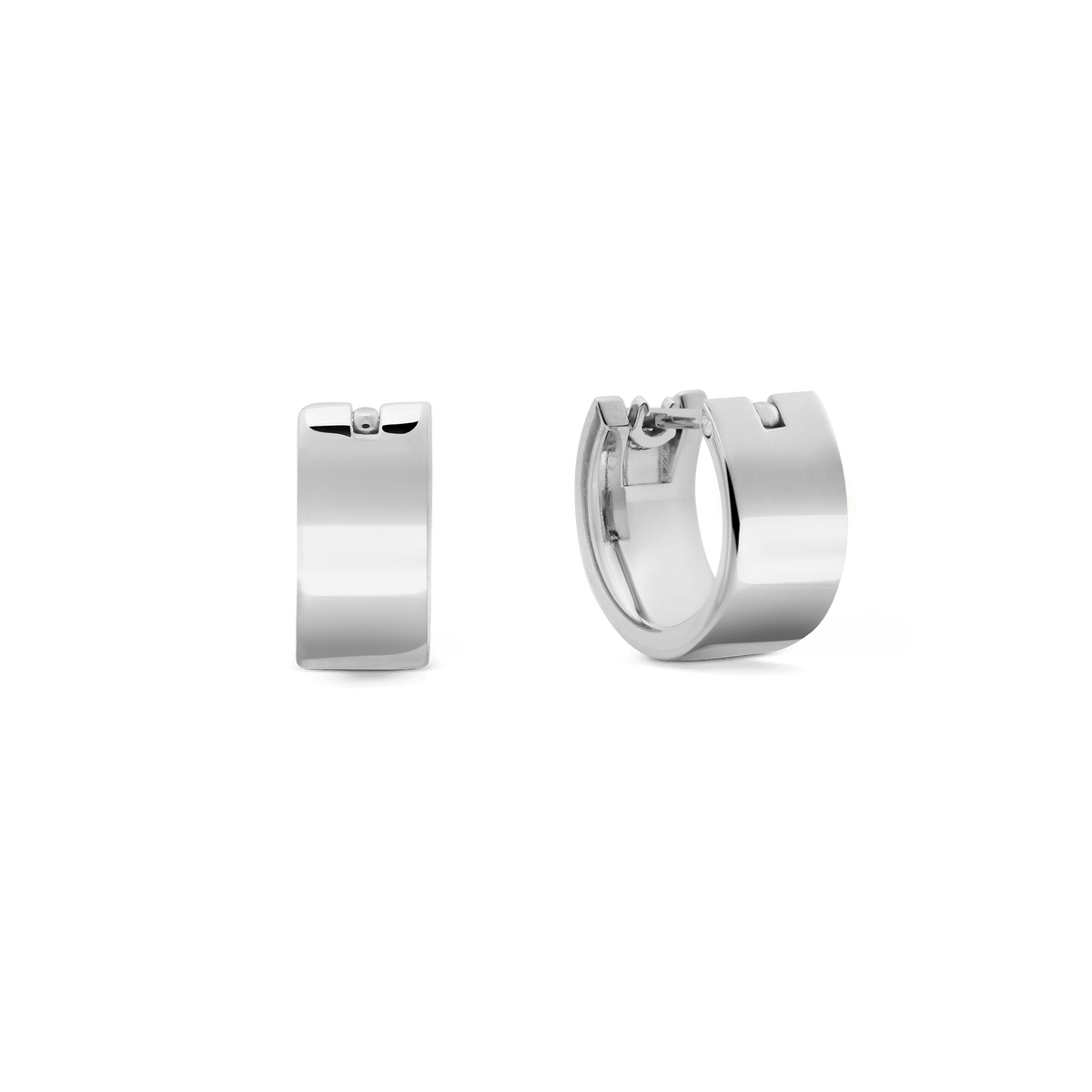Line Earring Polished Silver 5.5mm
