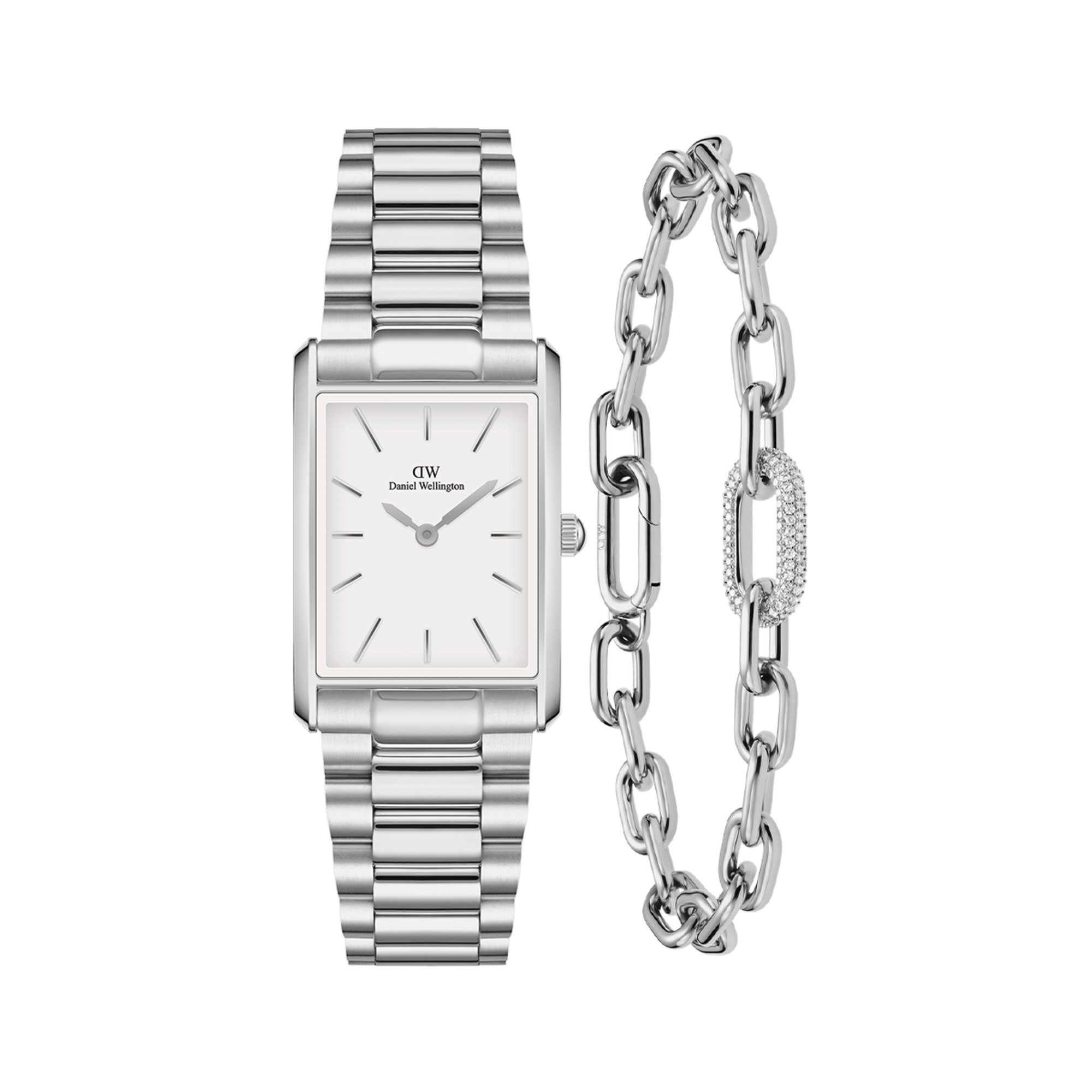 Bound 3 Link & Crystal Link Bracelet Silver Bound 3 Link & Crystal Link Bracelet Silver