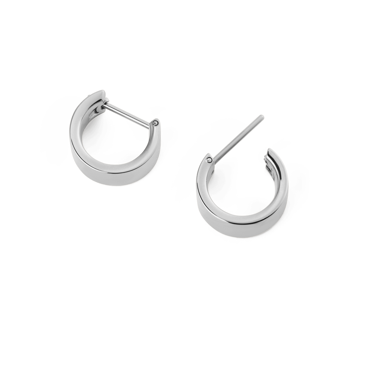 Line Earring Polished Silver 5.5mm