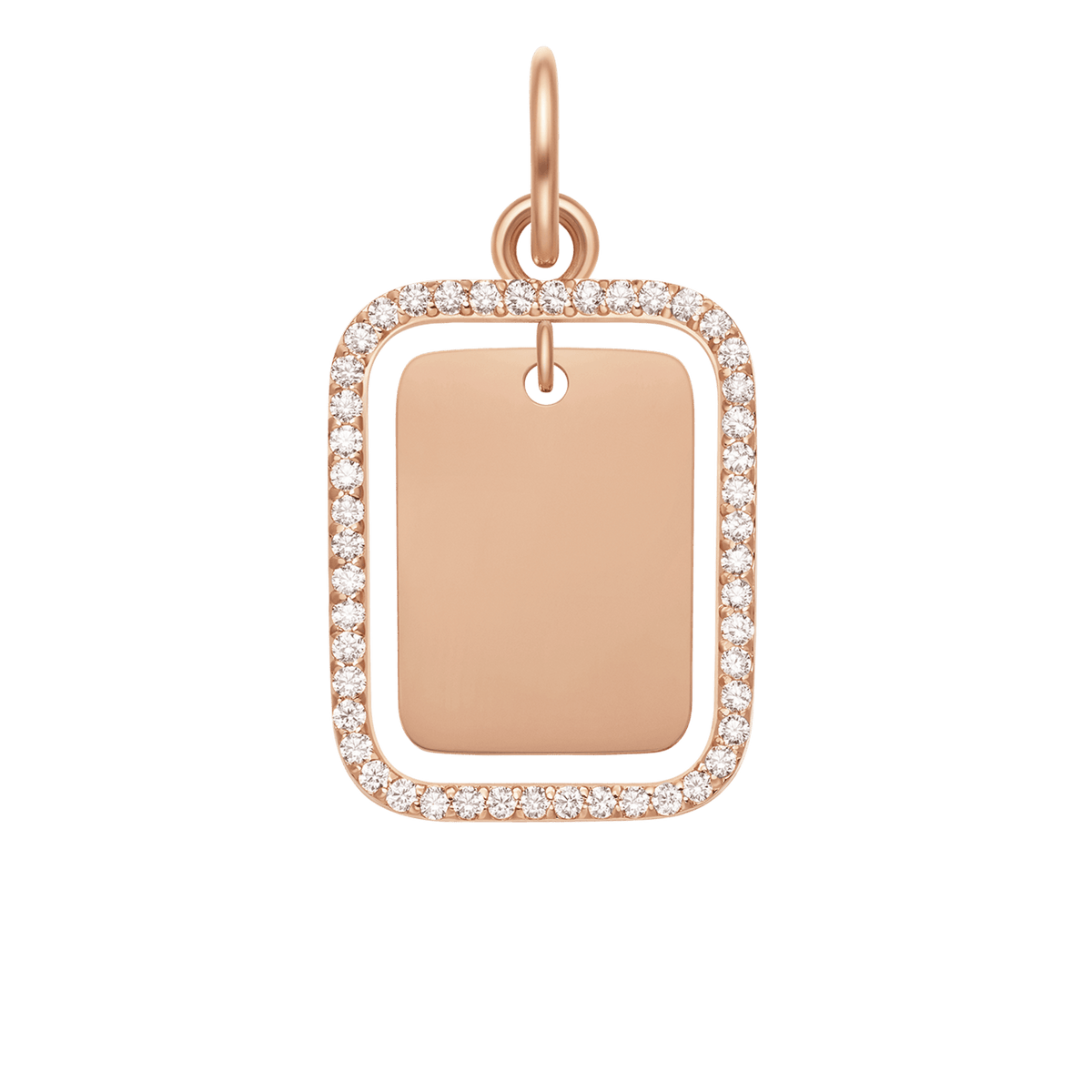 Rectangular Crystal Frame Pendant RG