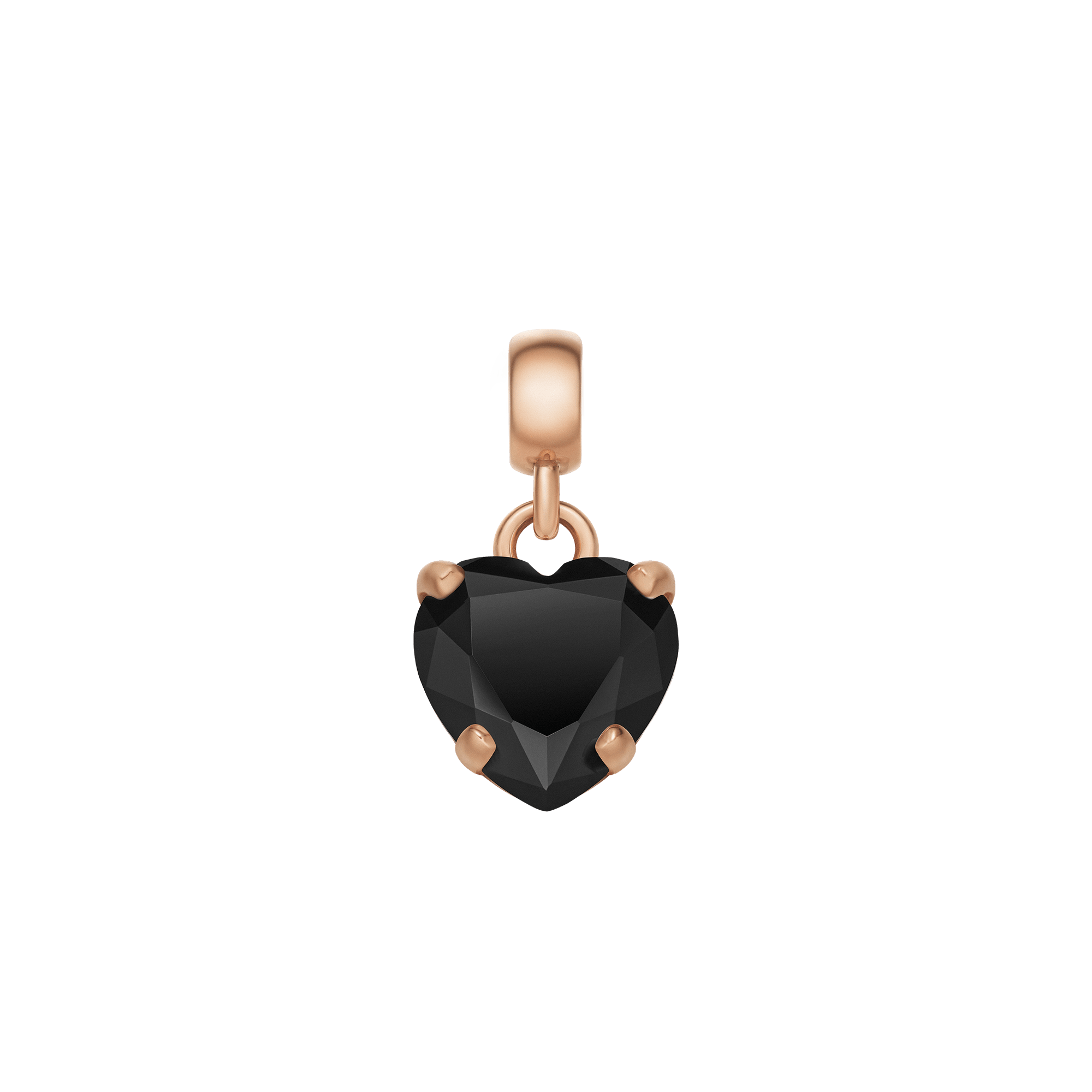 Heart Black - Crystals in rose gold | DW