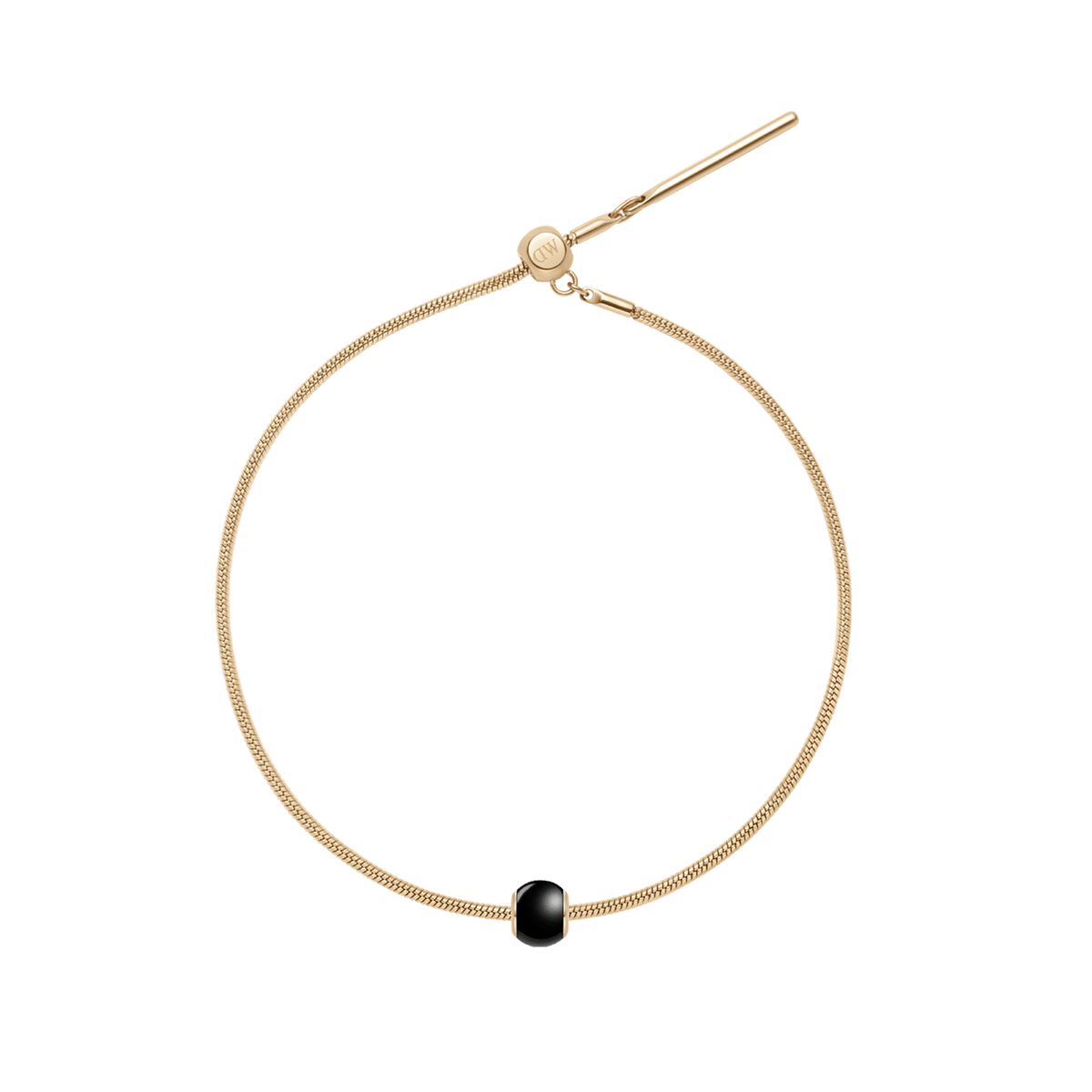 Black Orb Gold Charm + Snake Bracelet G