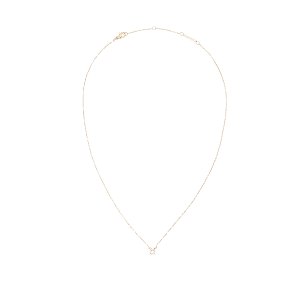 Crystal Zodiac Chain Necklace Gold
