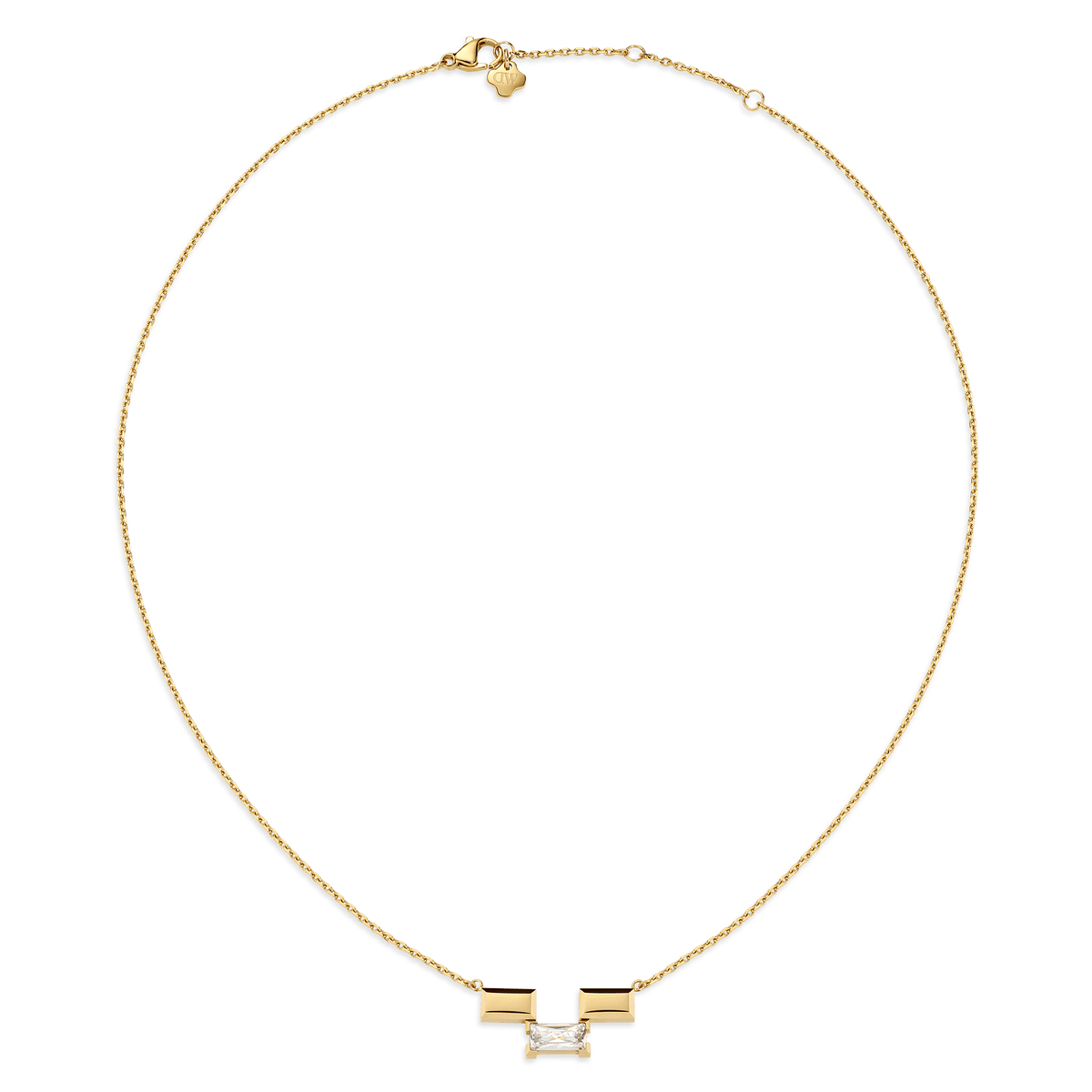 Bric Necklace Crystal Gold