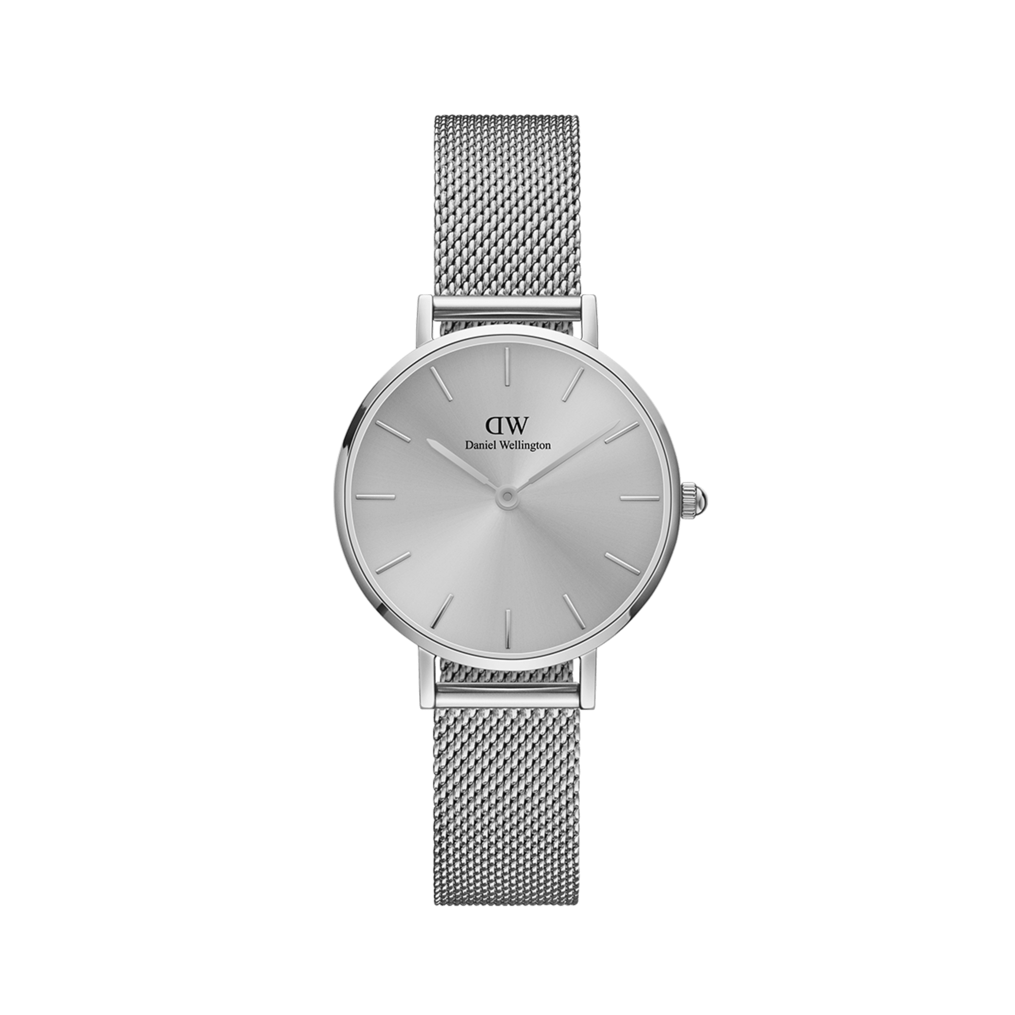 Petite Unitone Silver watch with mesh strap 28mm DW