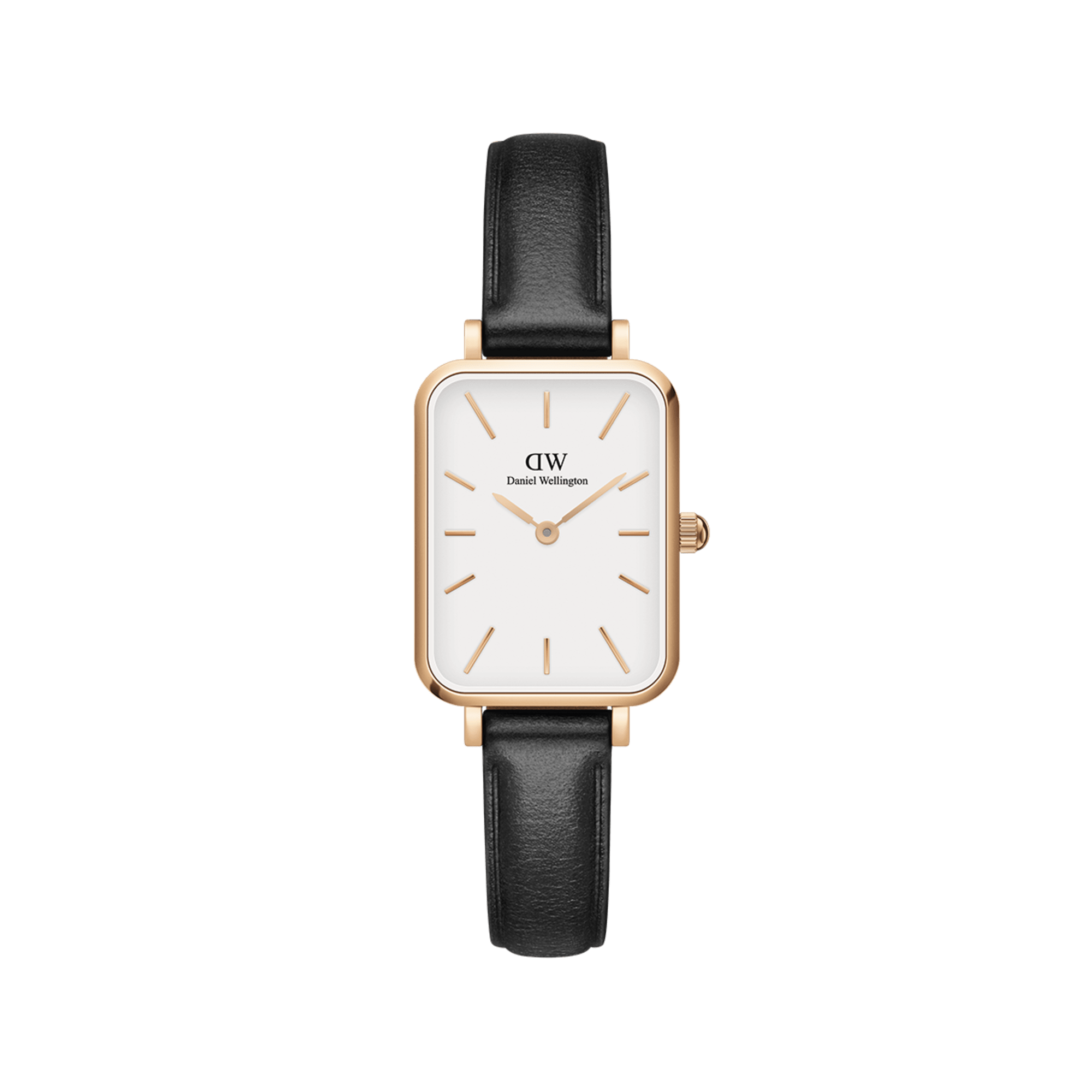 Quadro Women's square watch with leather strap DW