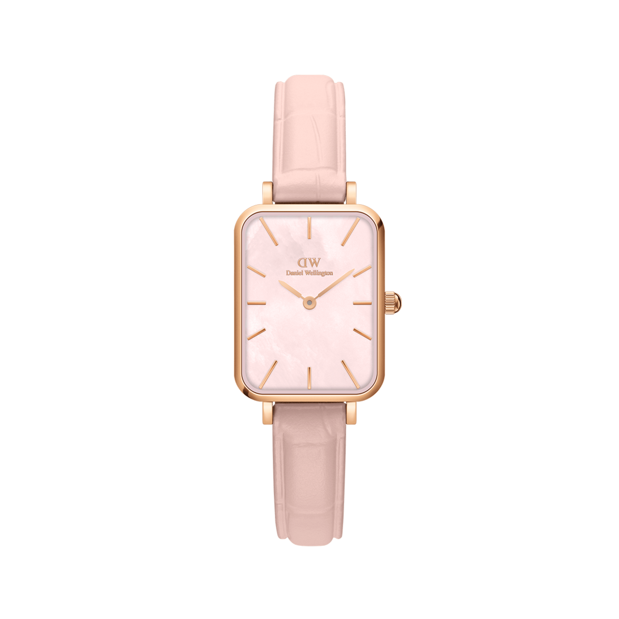 Quadro Pressed Rouge Orologio rosa da donna in pelle DW