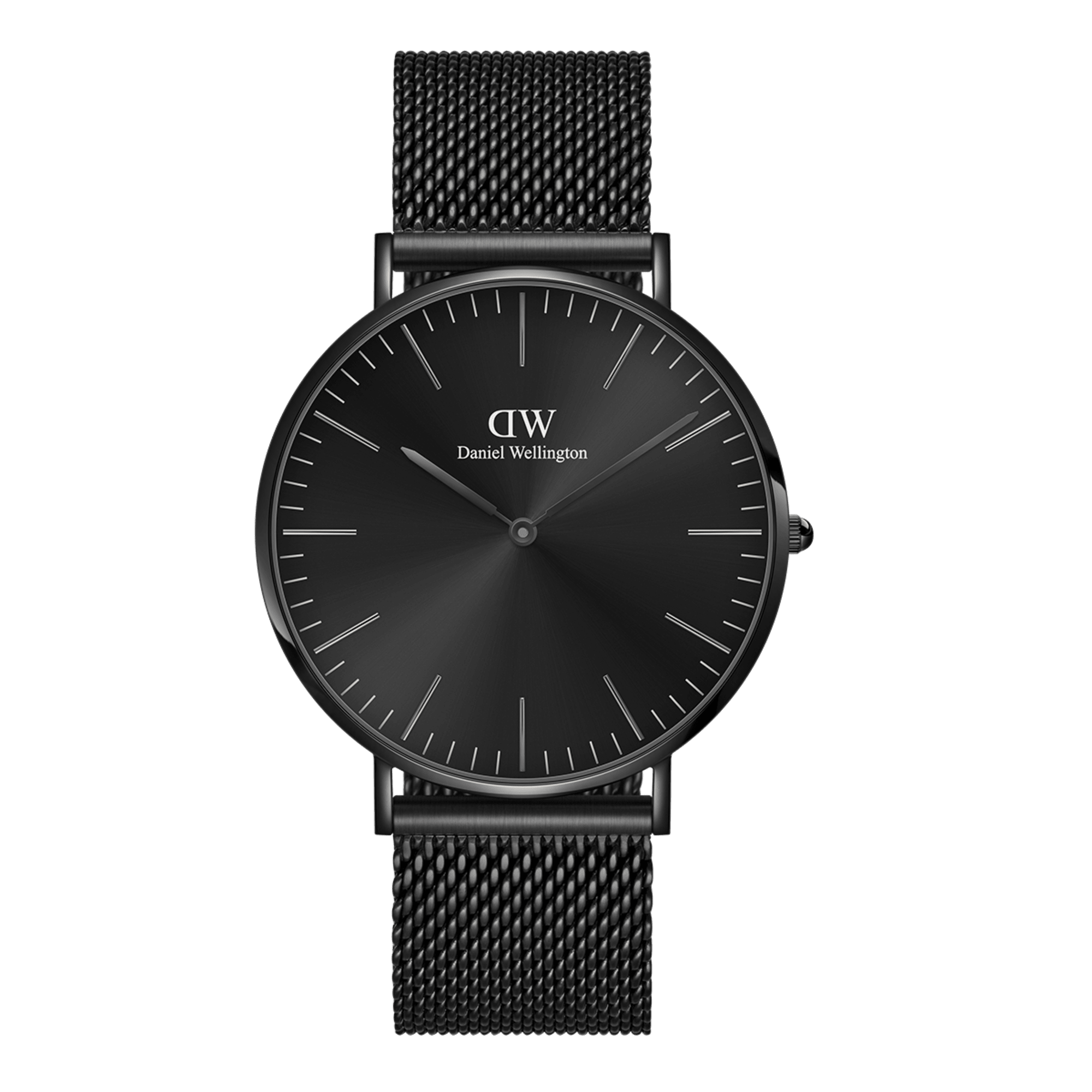 Petite Daniel Wellington Total Black Classic Mesh Onyx Black