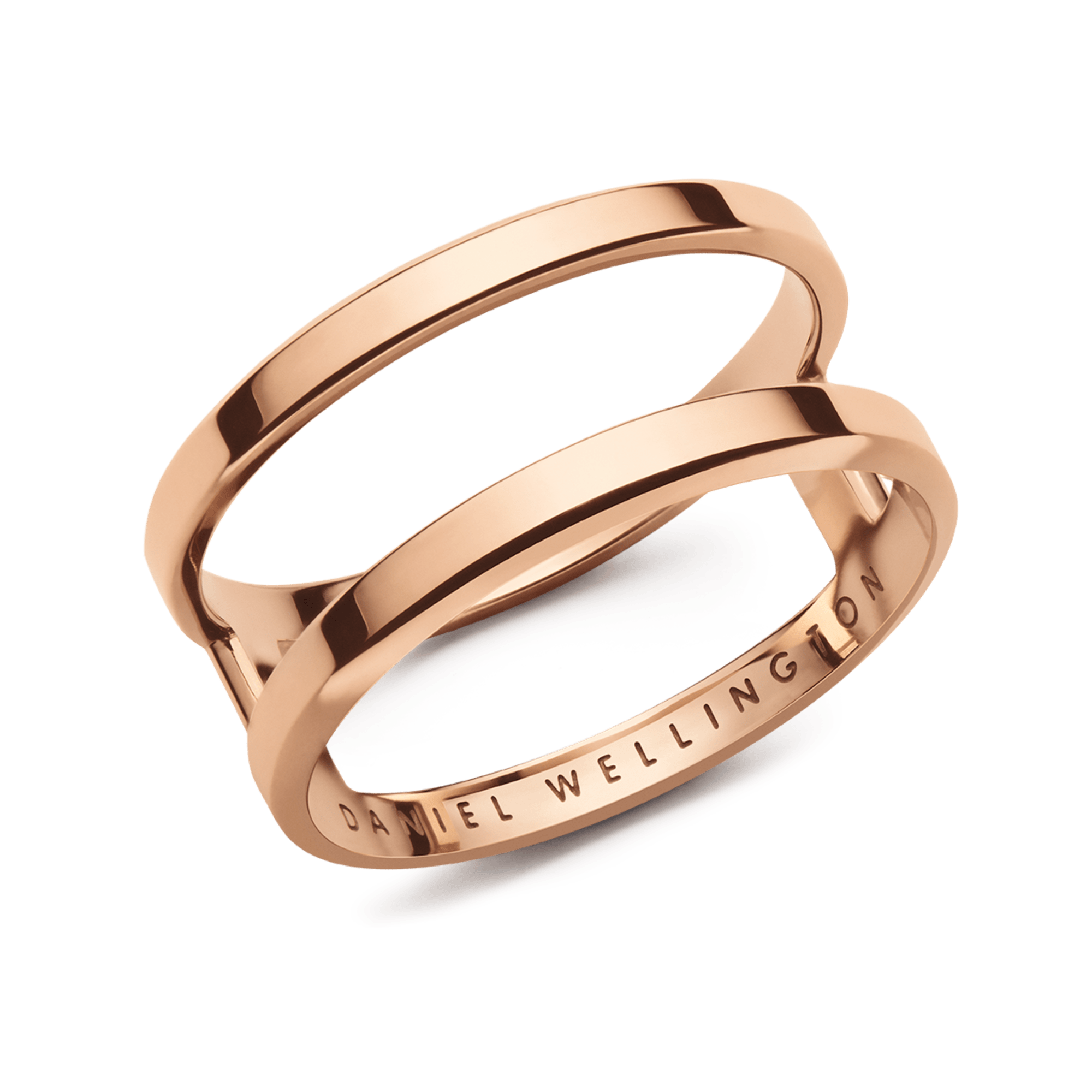 Jewellery Elan Dual Ring in rose gold Size 48 DW - Main Image