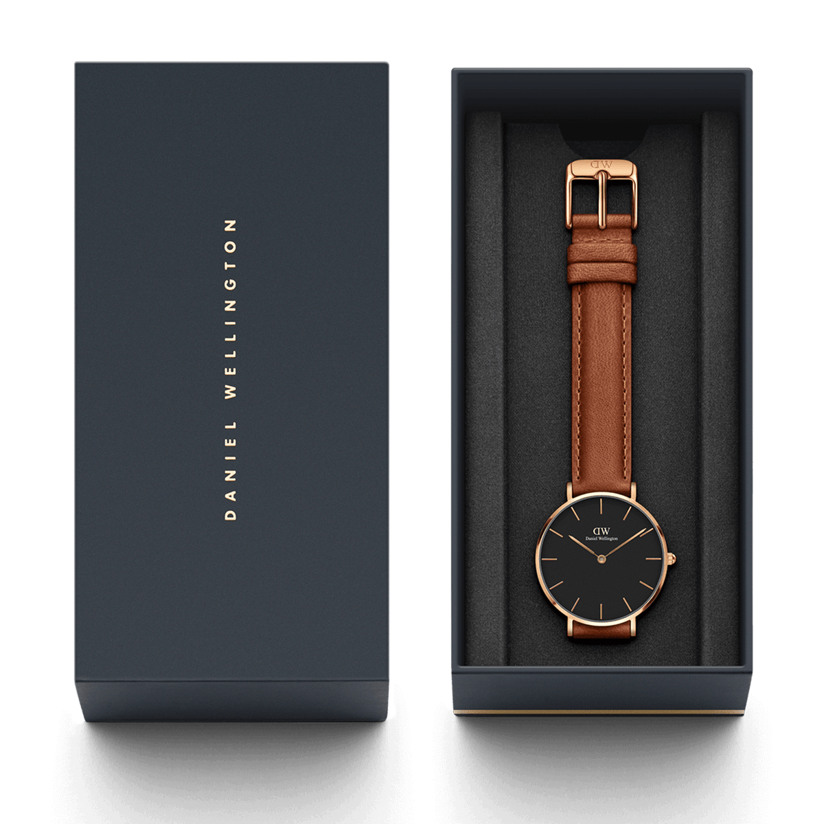 Petite Durham Black Rose Gold