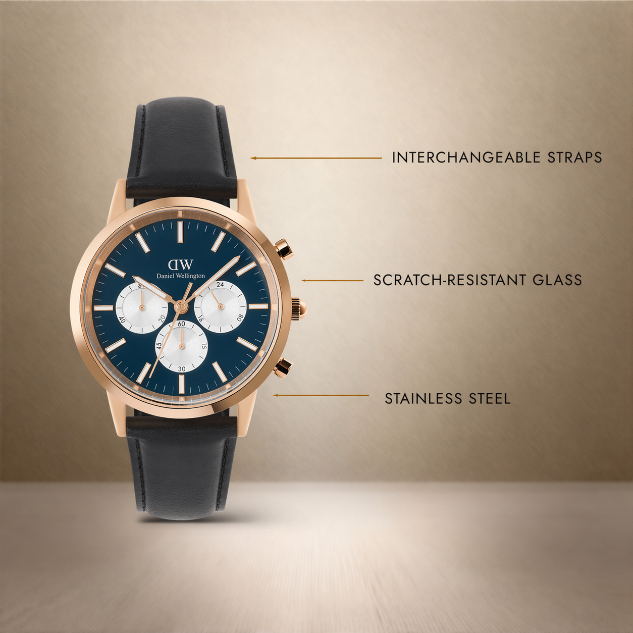 Iconic Chronograph Sheffield Arctic Panda Rose Gold