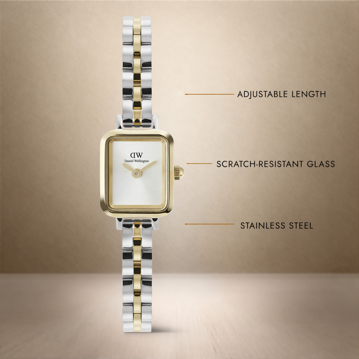 Quadro Mini Arch 3-Link Two Tone Gold