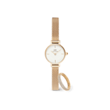 Petite Mini & Pave Crystal Ring Gold Set
