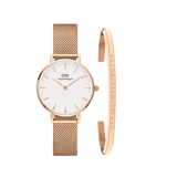 Classic Bracelet Rose Gold + 
Petite Melrose Eggshell White Rose Gold