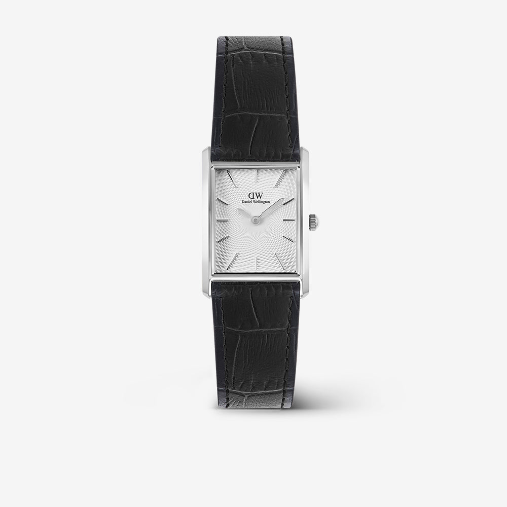 Bound Black Crocodile Guilloché Silver