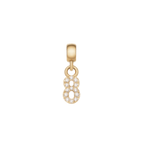 Crystal Number Charm Gold