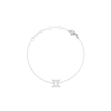 Crystal Zodiac Chain Bracelet Silver