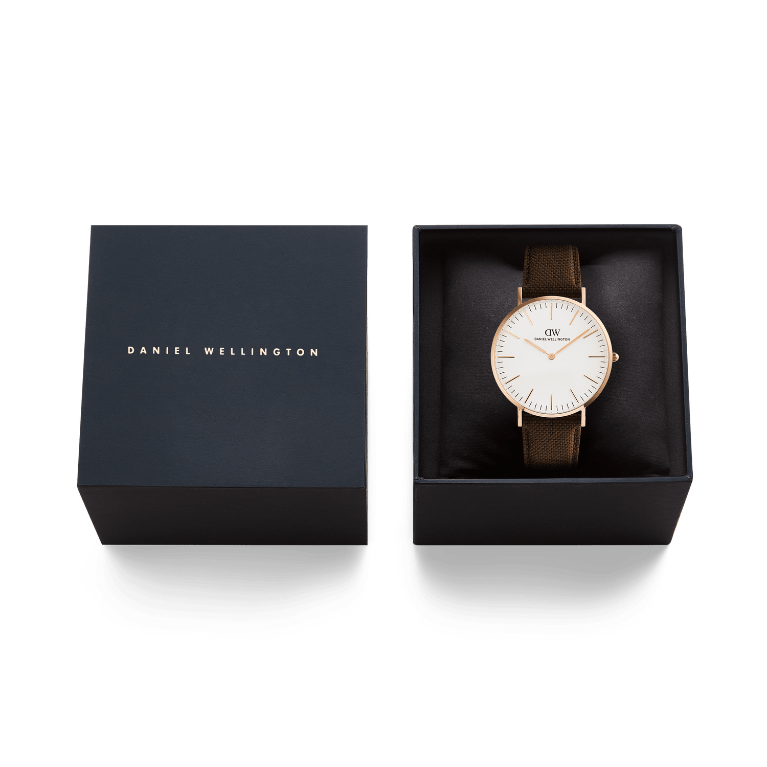Classic Brown Canvas Rose Gold