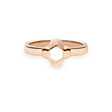 North Star Ring Small White Enamel Rose Gold