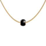 Black Orb Charm + Snake Necklace G