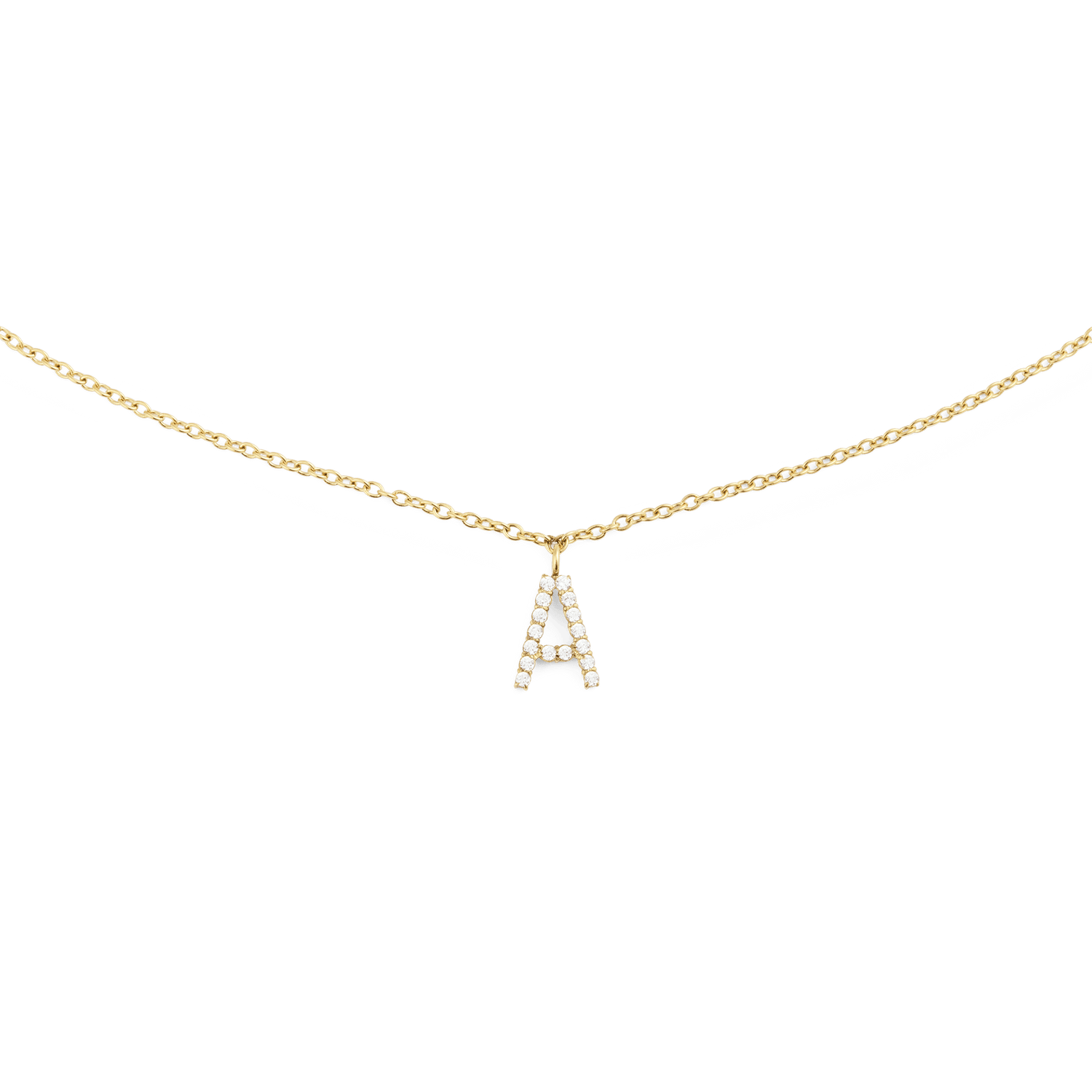 Letter Necklace Gold