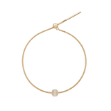 Pave Orb White Crystal Gold Charm + Snake Bracelet G