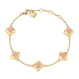 North Star Bracelet 5 Small Apricot Enamel Gold