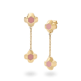 North Star Earrings Drop Apricot Enamel Gold