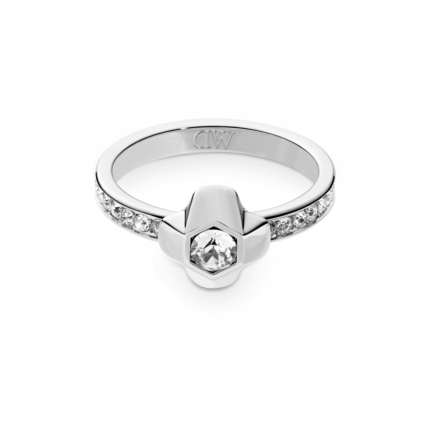North Star Ring Small Lumine Sidestones Silver