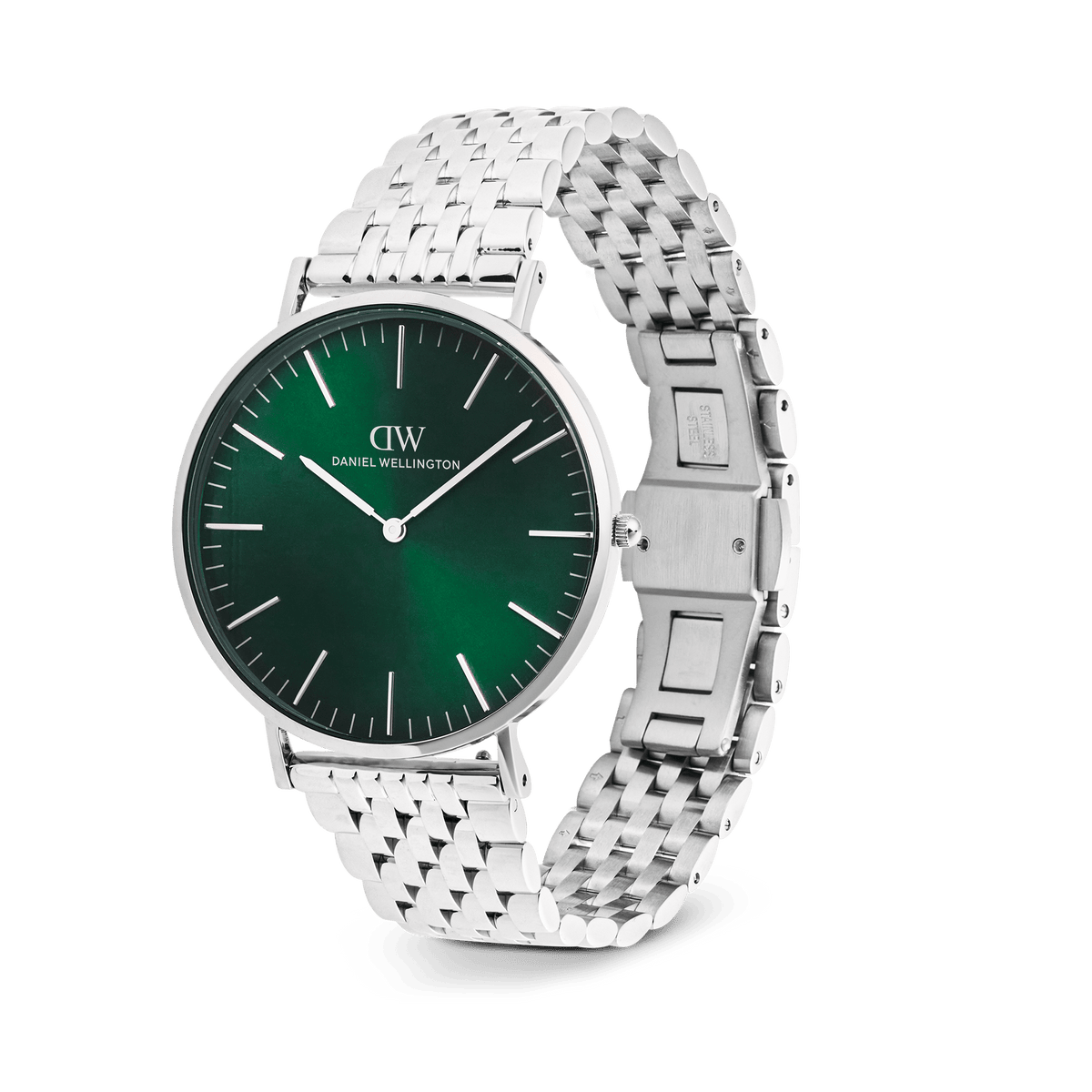 Classic 7-Link Emerald Silver