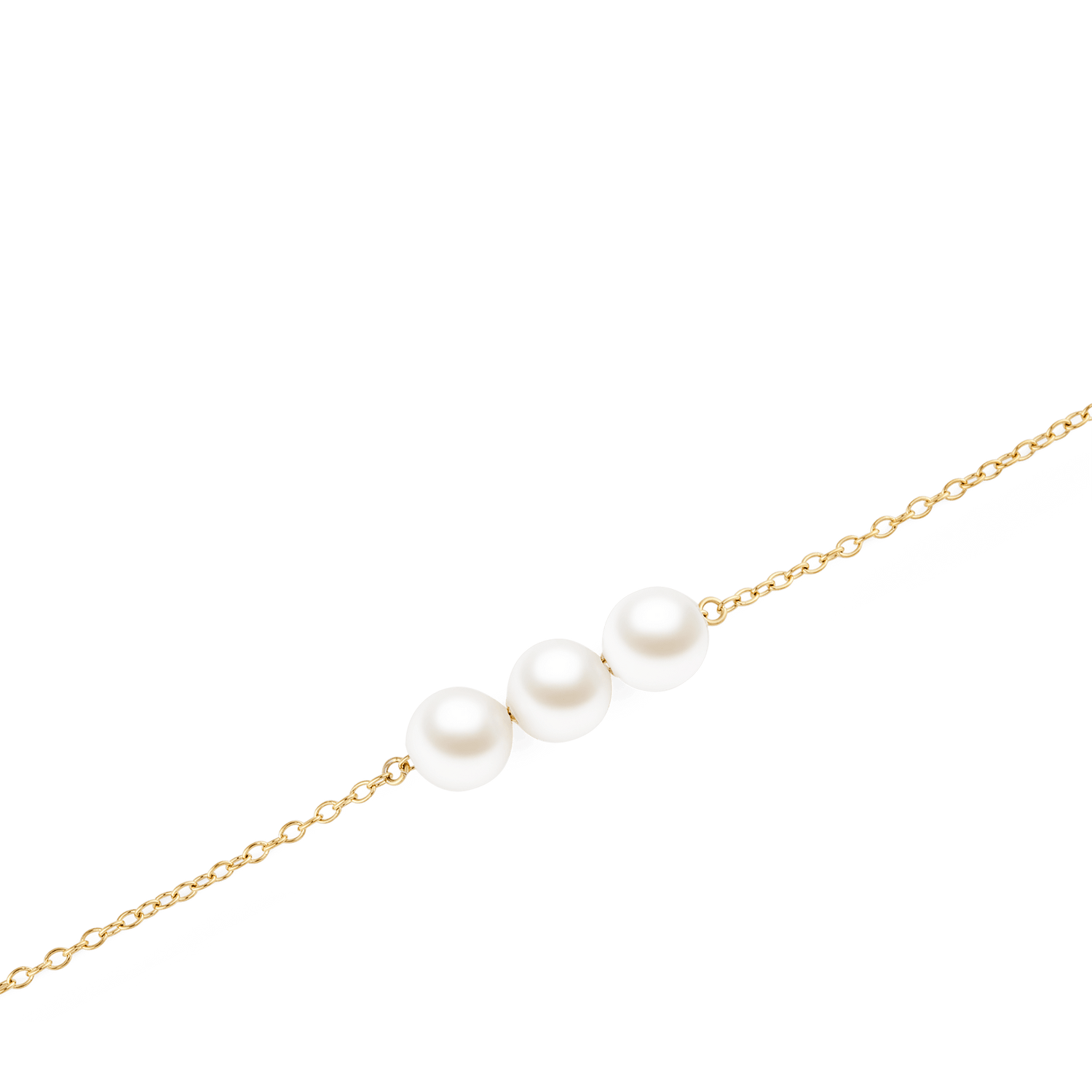 Pearl Trio Bracelet Gold