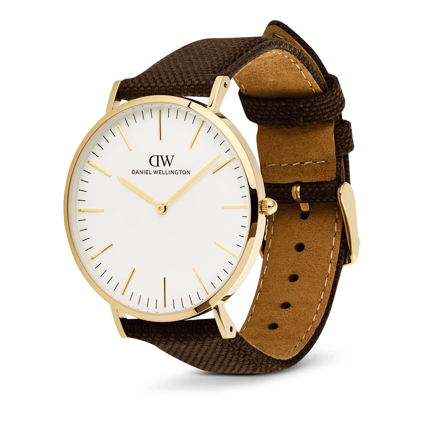 Classic Brown Canvas Gold