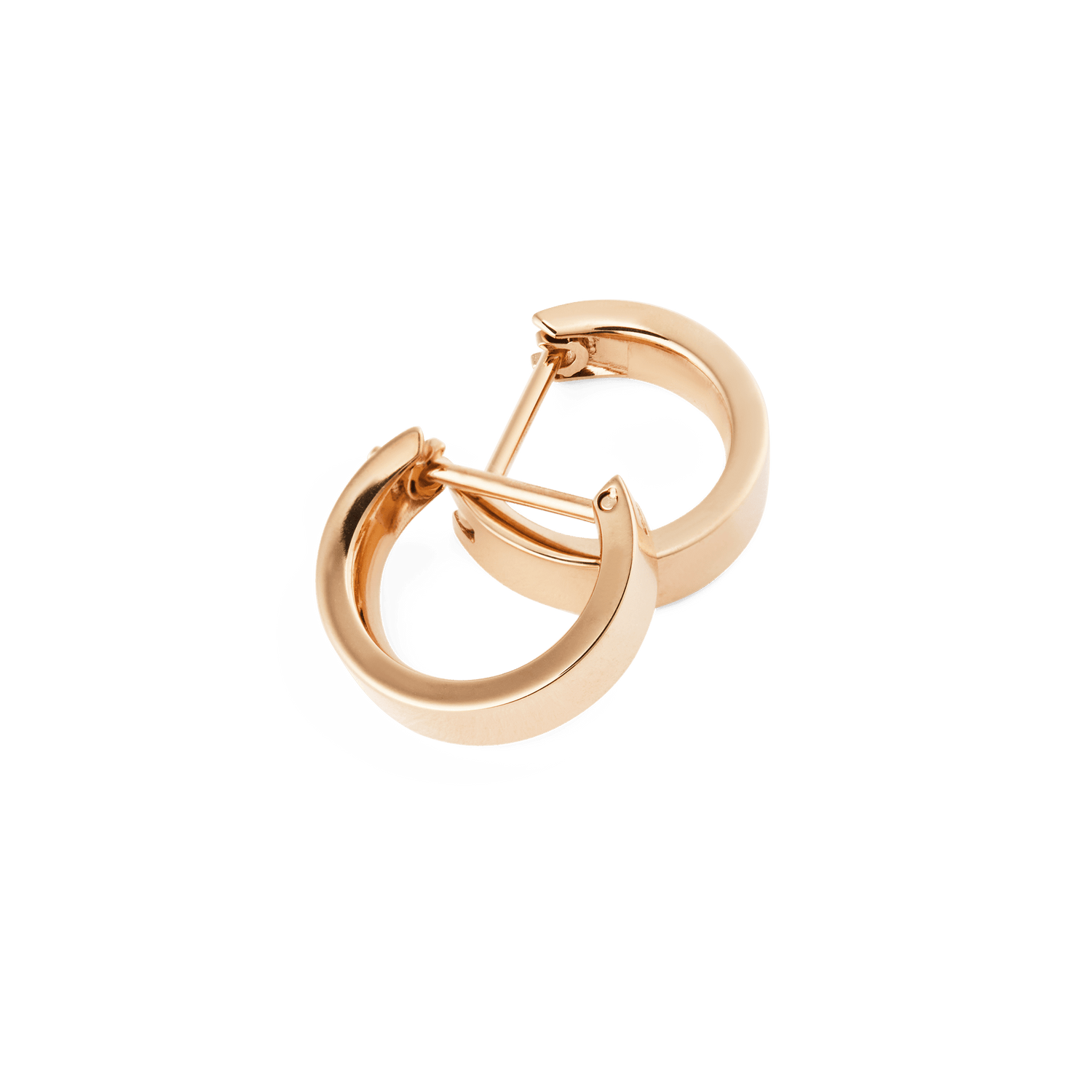 Line Earrings Polished Rose Gold 3.5mm