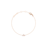 Crystal Zodiac Chain Bracelet Rose Gold