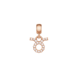 Crystal Zodiac Charm Rose Gold